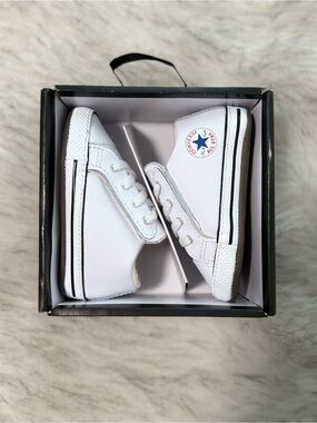 Converse White & Navy Toddler High-Top Sneakers